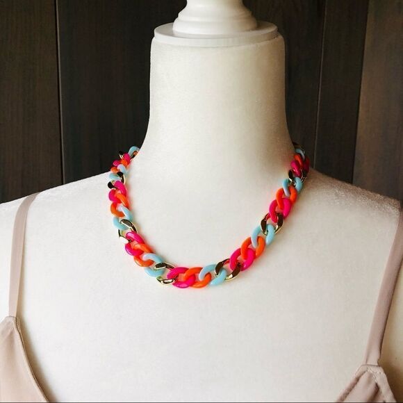 C&C California Bright Colorful Chain Link Necklace - Picture 1 of 3